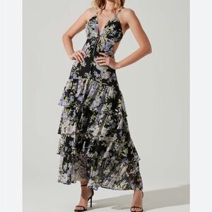 ASTR the Label: Aneira Floral Tiered Maxi Dress